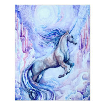 Impressão de Foto Unicorn Watercolor