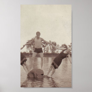 Impressão de Foto Vintage Diversão de Verão