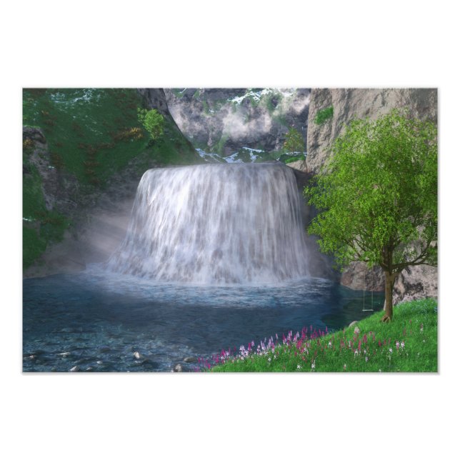 Impressão de Fotografia Cwm Waterfall (Frente)