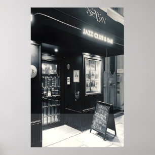 Impressão de fotografia de clube de jazz parisiens