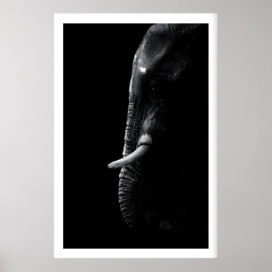 Impressão de Fotografia de Elefante Arte Minimalis