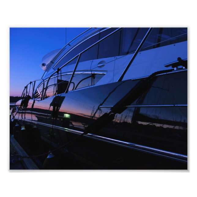 Impressão de fotografia de iate de luxo (Frente)