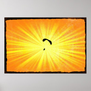 Impressão de fotografia do Paraglider Silhouette 