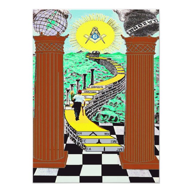 Impressão de Fotografia do Shriner Masonic (Frente)