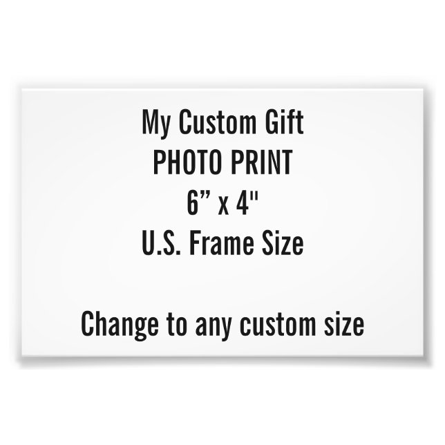 Impressão de Fotografia personalizada de 6" x 4" ( (Frente)