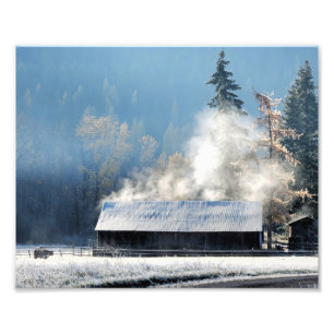 impressão de fotos de 10"x8" Misty Barn