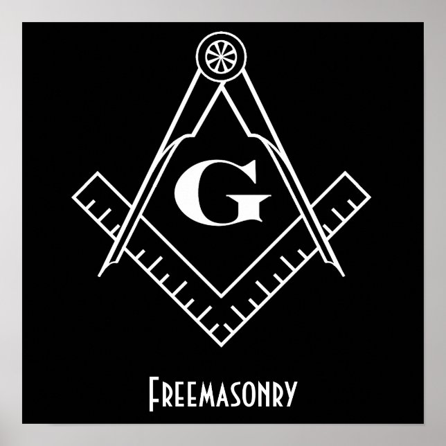Impressão de Freemasonry Square e Compass (Frente)