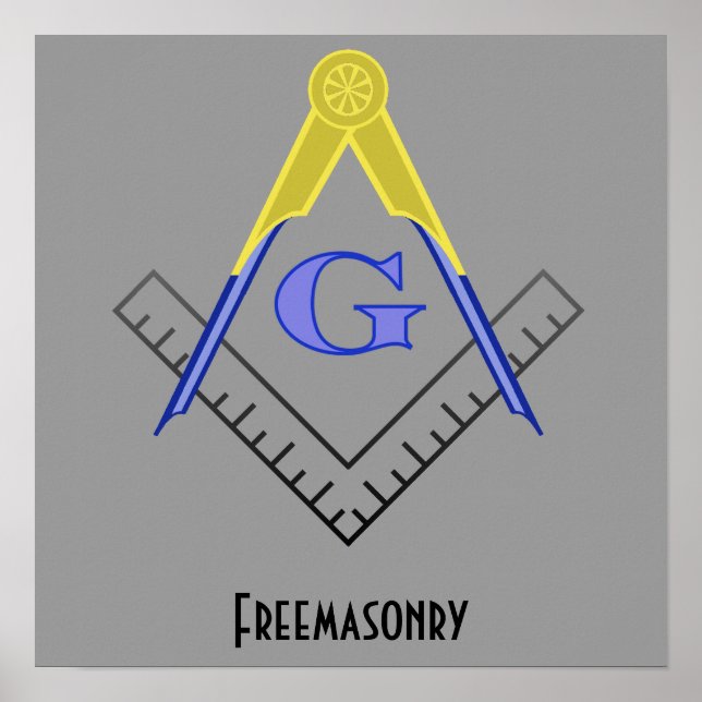 Impressão de Freemasonry Square e Compass (Frente)