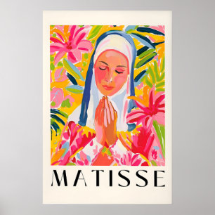 Impressão de Freira Inspirada em Matisse Moderna d