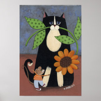 Impressão de gato e rato