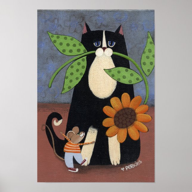 Impressão de gato e rato (Frente)