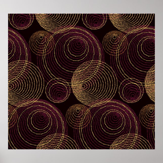 Impressão de geometria Dourada luxuosa (Frente)