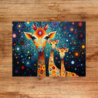 Impressão de Girafas Whimsical - Poster digital co