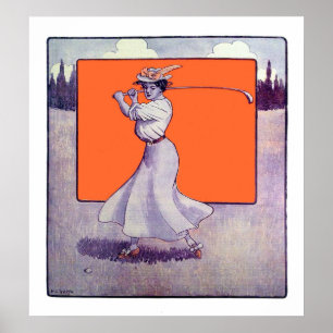 impressão de Golfe das Mulheres de 1907