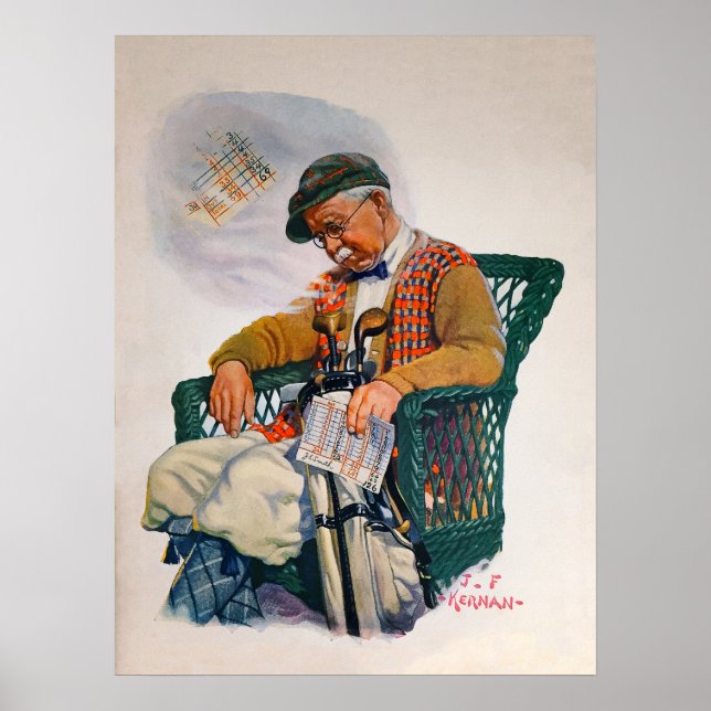 Impressão de Golfe de 1925 (Frente)