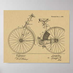 Impressão de Guarda de patente da  da Bicicleta d