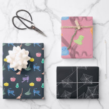 Impressão de Halloween bonito com um padrão perfei