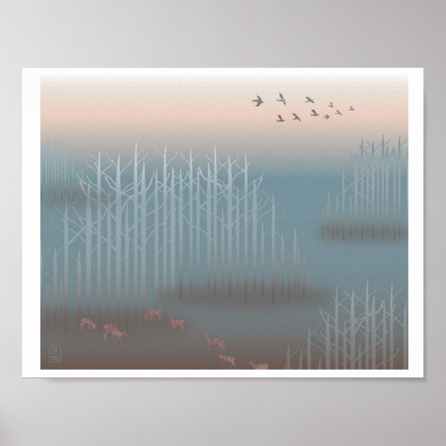 impressão de Ilustração "Aurora da Esperança" (Frente)