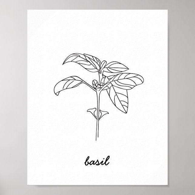 Impressão de Ilustração de Basil (Frente)