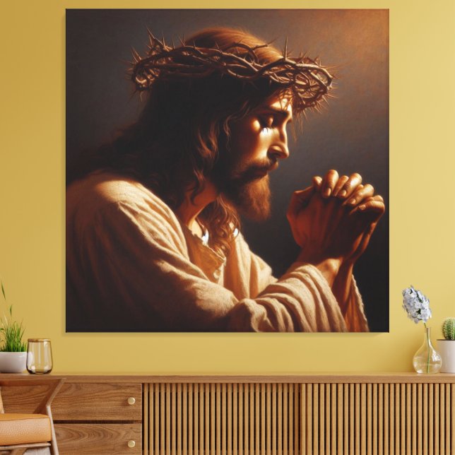 Impressão de Imagem de Jesus 8 Canvas (Insitu(Sala de estar))