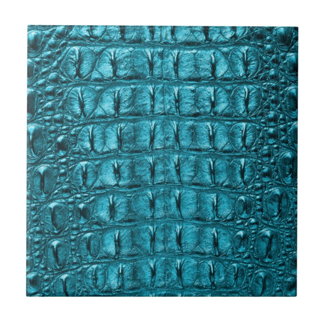 impressão de jacaré azul-azul-turquesa-de-moda (Frente)