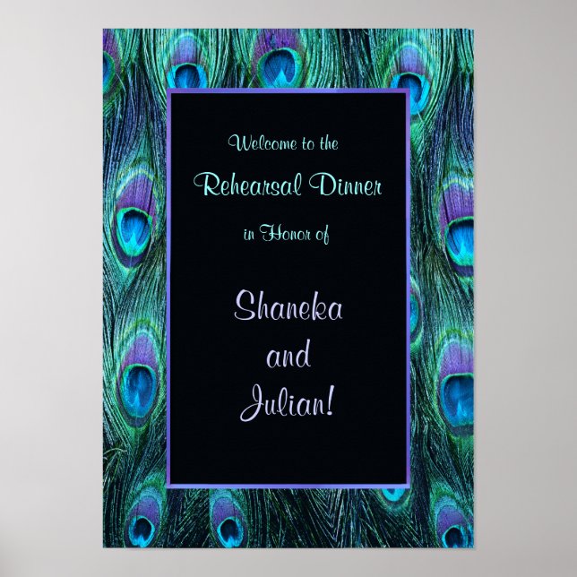 Impressão de Janto de ensaio de penas de Peacock (Frente)