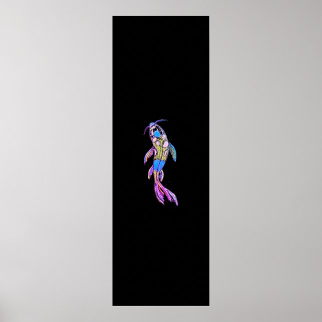 Impressão de Koi Encantador Moderno: Poster de Ilu (Frente)