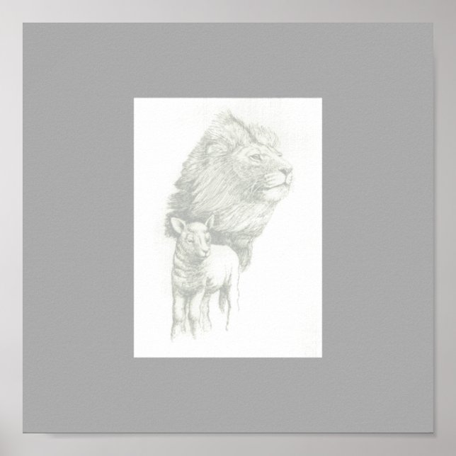 Impressão de Leão e Lamb (Frente)