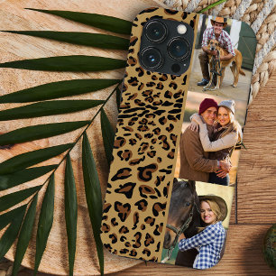 Impressão de Leopardo 3 Fotos Verticais Marrom