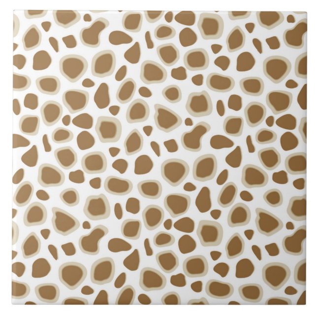 Impressão de leopardo - Bege Taupe e Branco (Frente)