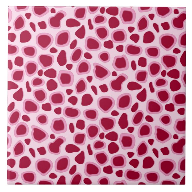 Impressão de leopardo - Burgundy e Rosa (Frente)