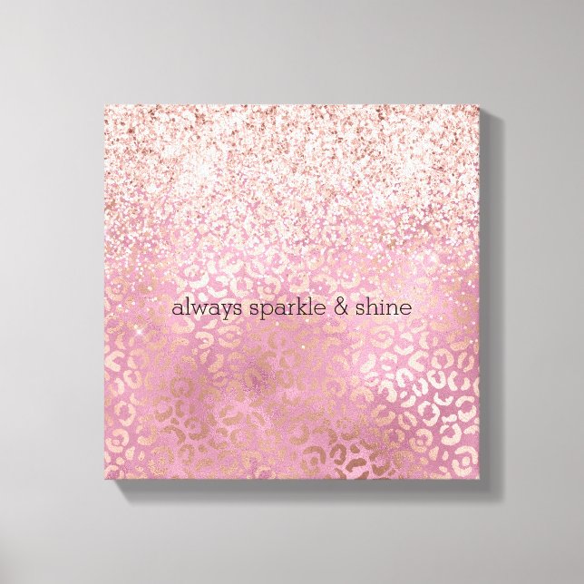 Impressão de Leopardo Glam Pink Glitzy Glitzy (Frente)