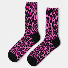 Impressão de Leopardo Negro e Rosa Funsa