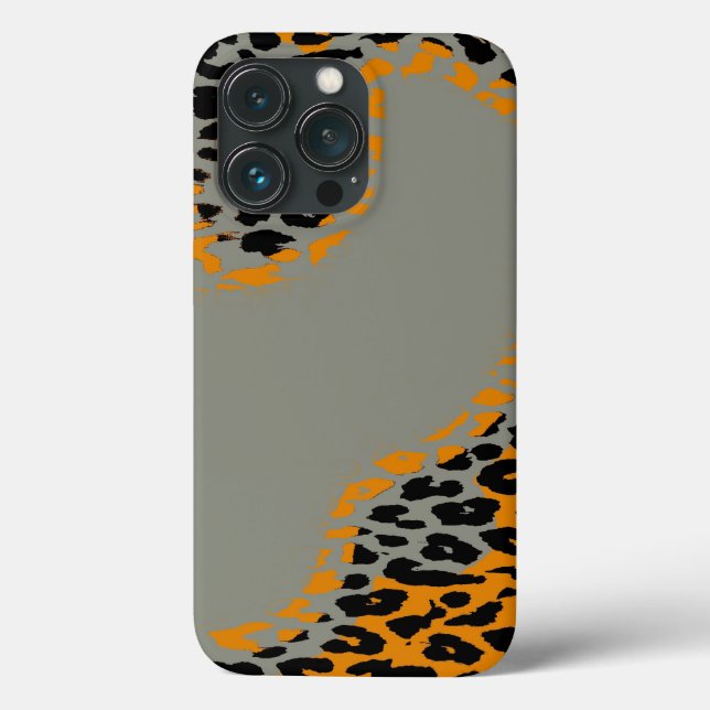 Impressão de leopardo preto e amarelo (Verso)
