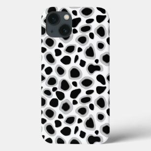 Impressão de leopardo - Preto e Branco