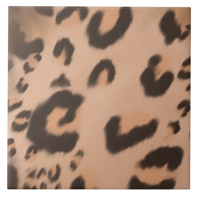 Impressão de Leopardo Texturizada à Mão (Frente)