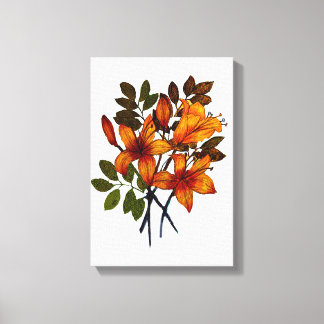 Impressão de Lírio Amarelo em Tela