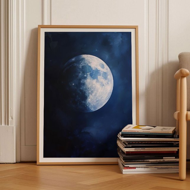 Impressão de Lua Cartaz da Lua Pintura do Céu Notu (Criador carregado)