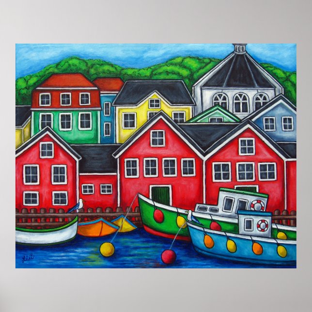Impressão de Lunenburg por Lisa Lorenz (Frente)