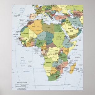 Impressão de Mapa da África