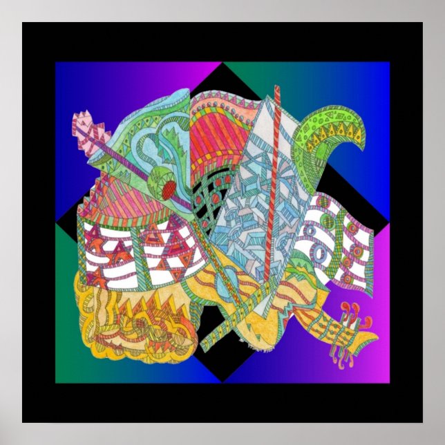 Impressão de Martini Azul (Frente)