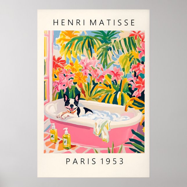 Impressão de Matisse do Bulldog Francês Banheiro D (Frente)
