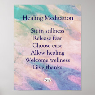 Impressão de Meditação de Cura