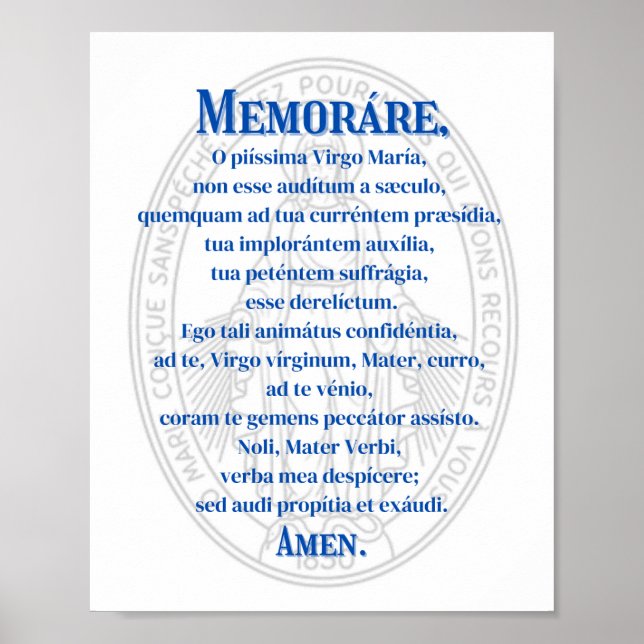 Impressão de memorização (Medalha Miraculosa) (Frente)