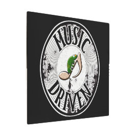 Impressão de metal movido por música