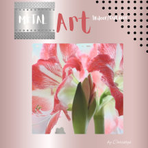 Impressão de metal veriginado branco lírio