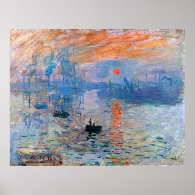 Impressão de Monet, nascer do Sol (Frente)