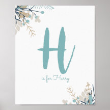 Impressão de monograma personalizado para viveiro