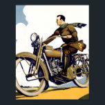 Impressão de Moto Antiga Art Déco<br><div class="desc">Impressão de Moto Antiga Art Déco</div>