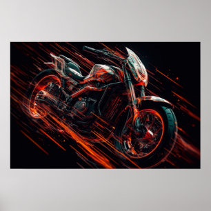 Impressão de motociclo poster